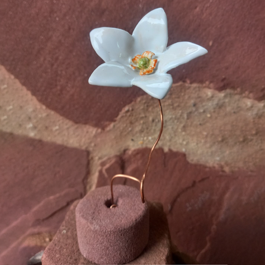 Base em Grés com Flor de Laranjeira