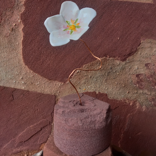 Base em Grés com Flor de Amendoeira